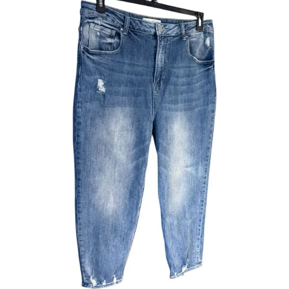 Risen High Rise Boyfriend Jeans Size 1XL